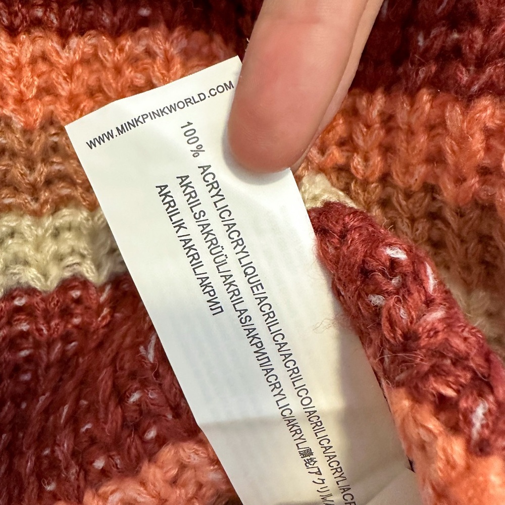 MINKPINK Red & Pink Abigail Striped Sweater - Picture 6 of 7